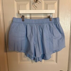 Anthropologie Light Blue Women's Pleated Sleep Shorts